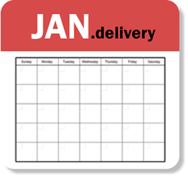 calendar.delivery, 12 months of the year
